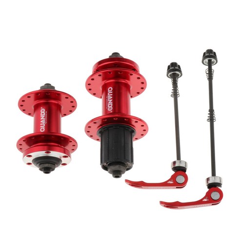 THE WAROOM SHOP 초경량 32H 자전거 허브 MTB 자전거 32 홀 허브 퀵 릴리스 레버, 레드, 알루미늄 합금