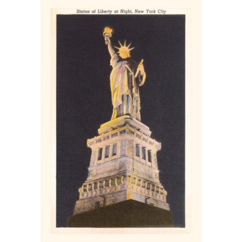 (영문도서) Vintage Journal Statue of Liberty at Night New York City Paperback, Found Image Press, English, 9781669512240