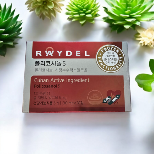 [레이델] 폴리코사놀5 홈쇼핑 김명민 광고 더블액션 200mg, 30정, 1박스