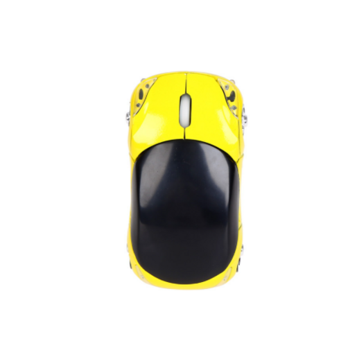 자동차 캐릭터 컴퓨터 사무용 저소음 슬림 무선 마우스6종, 노란색