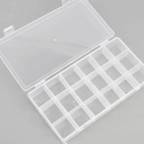 악세사리보관함 수납케이스 18칸 DIY 투명 보관케이스 1 EA(1개), 본상품