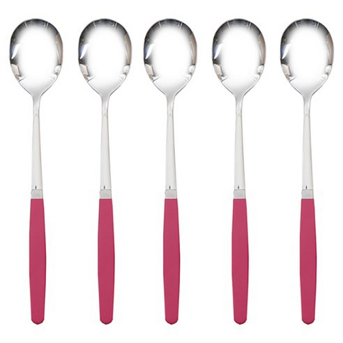 라온누리 픽미 컬러 성인 숟가락만, 핫핑크, 1개