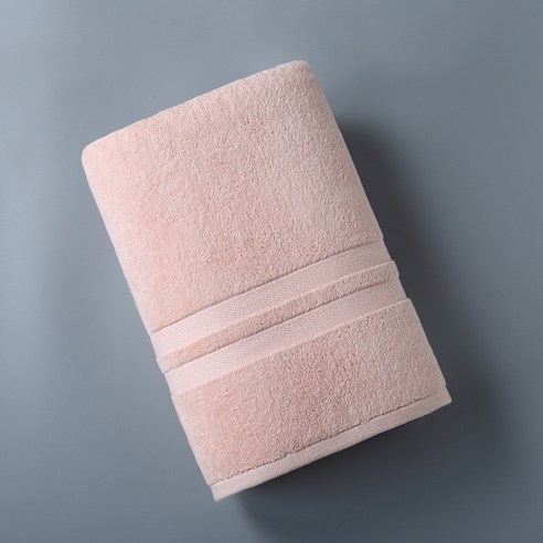 DFMEI 순면에 두꺼운 목욕타월 500g 컬러 가능 호텔 펜션 목욕타월 회사례품평하다, 핑크색, 70*140cm