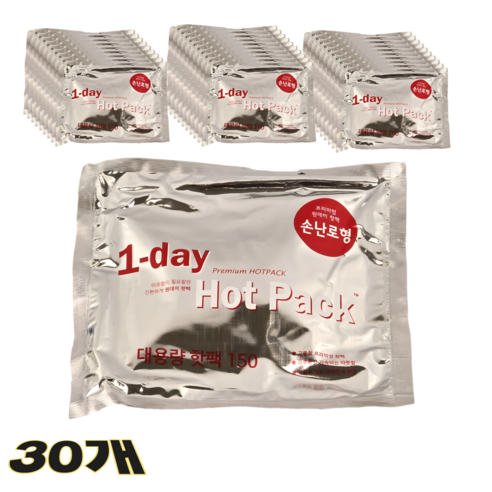 원데이 핫팩 대용량 150g 프리미엄, 30개