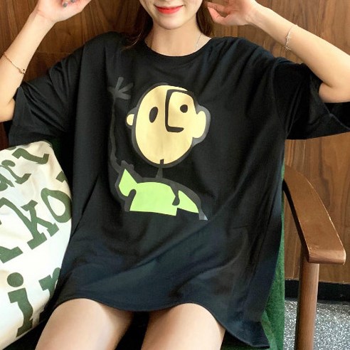 리더스타 여성티셔츠 여성반팔티 루즈핏 여성티셔츠 반팔 티셔츠