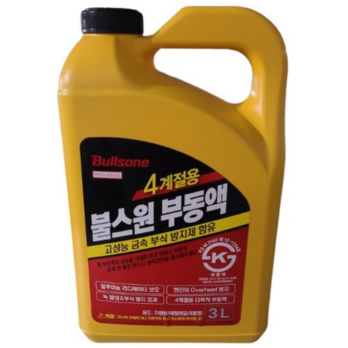 불스원 사계절용 부동액 냉각수 3L 1개 초록색 녹색 부동액 냉각수, 1L