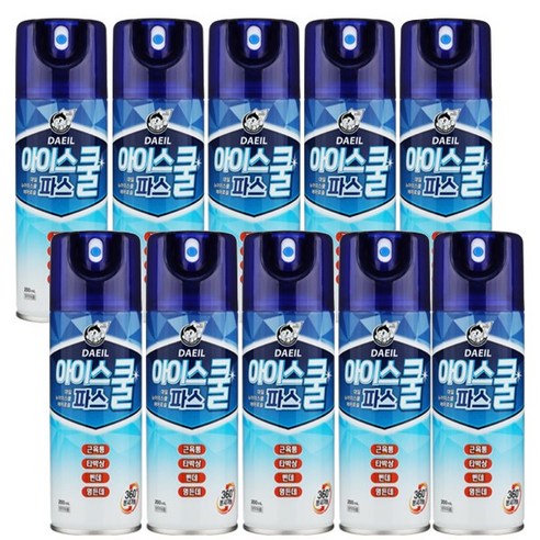 대일화학공업 대일 아이스쿨 스프레이파스 200ml x 10개, 1개입