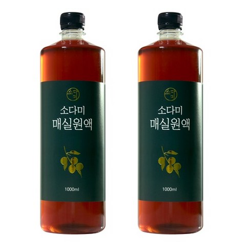 소다미 매실원액, 1000ml, 2개