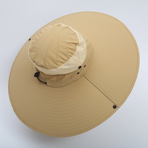 자외선 차단제 모자를 따라 증가 여름 남성 야외 하이킹 낚시 모자 메쉬 차양 선 모자 여성 비치 캡, 평균 코드, 풀 넷 베이지