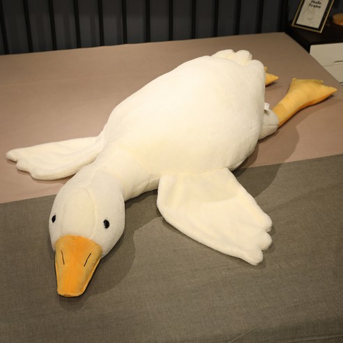 큰 거위 인형 베개 큰 흰색 거위 베개 봉제 장난감 파이 거위 인형 오리 선물 스톨 도매 공장, 빅 화이트 거위, 90cm