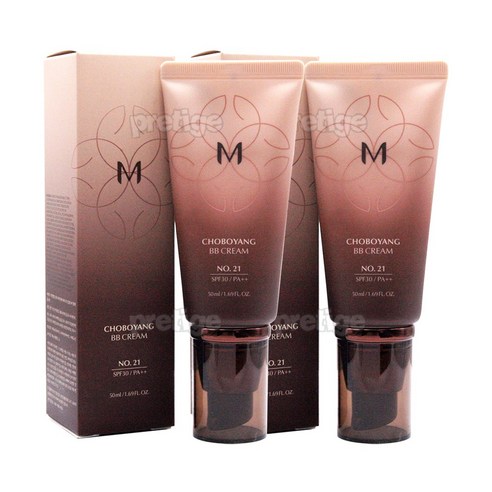 미샤 M 초보양 비비크림 SPF30 PA++ 50ml, 21호 화사한베이지, 2개