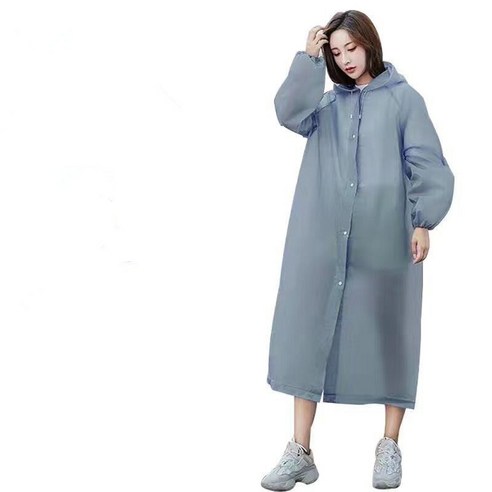 DFMEI 남녀 패션 플러스 더블 비옷 에코 아웃도어 보호 휴대용 비옷입니다., DFMEI 그레이 (150g에 도톰한 슬리브핏)