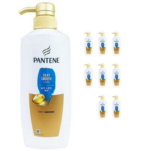 팬틴 실키 스무드 케어 컨디셔닝 린스, 500ml, 9개
