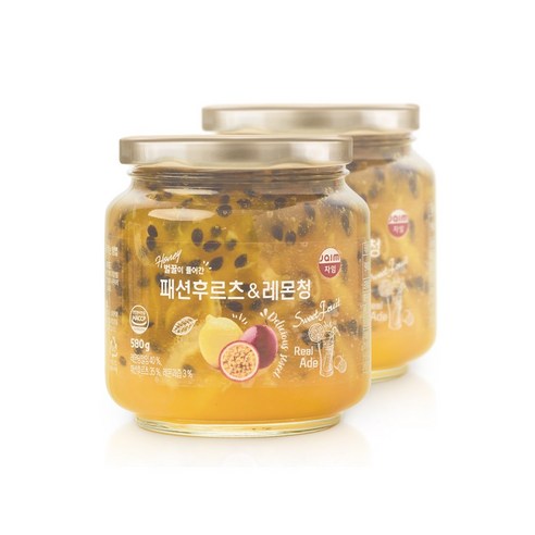 자임 패션후르츠 레몬청, 580g, 2병