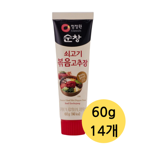 청정원순창 쇠고기볶음 고추장, 60g, 3개