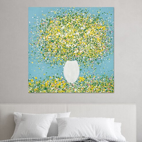 트리빌리지 플라워아트 안개꽃 침실그림 벽인테리어 유화 미술작품 액자 (50x50cm), 선택완료