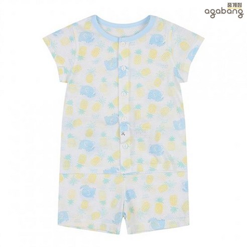 여름날 아기의 피부를 부드럽게 감싸는, 아가방 무무 반소 내의 (MINT) 아가방여름내복