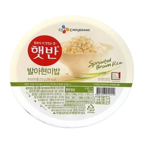 햇반 발아현미밥 CJ제일제당 210g x 36개EW는 건강하고 영양가 풍부한 즉석식품입니다.