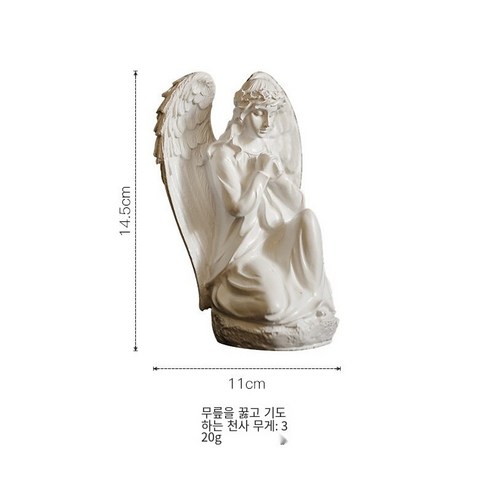 북유럽 빛 고급 황금 귀여운 천사 작은 장식품 생일 선물 로맨틱 웨딩 크리 에이 티브 소프트 장식품, 무릎 천사, 하나