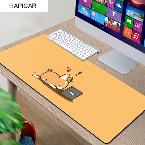 YJQ 귀여운 마우스 패드 Comtuper 데스크 매트 대형 XXL Mousepad Kawaii 게임 Accessoroes 노트북 게이머 키보드 MacBook 방수 Maus 매트, 제비꽃