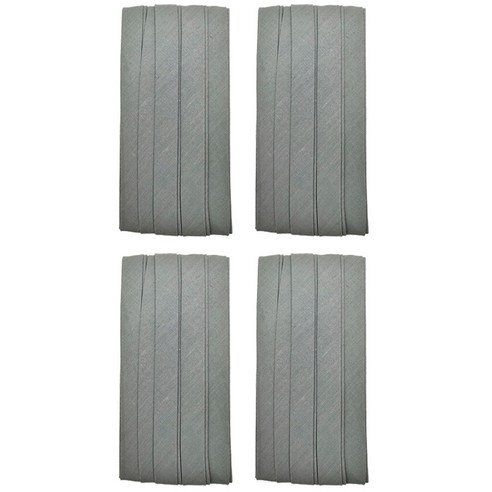 10mm 바이어스테이프 칼라바이어스 4yard, 4개, 그레이