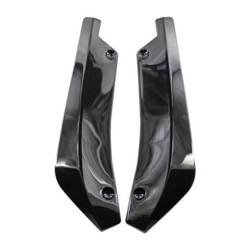 2 pcs 리어 범퍼 립 디퓨저 스플리터 카나드 스포일러 수정 장식 winglets 자동차 suvs 리어 카나드 프로텍터에 대한, 글로스 블랙, 45x10.5x1.8cm, ABS 플라스틱