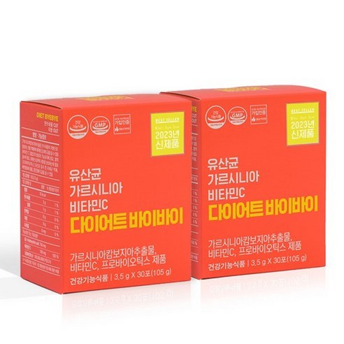 유산균 가르시니아 비타민C 다이어트 바이바이, 105g, 2개