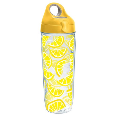 Tervis 물병 뚜껑 포함, Lemon Trend, 710ml