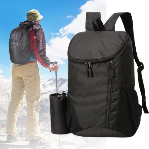 락킥 경량 접이식 등산 여행용 가방 백팩 22L, 락킥 블랙