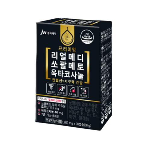 리얼메디 쏘팔메토 옥타코사놀 로르산115mg 옥타코사놀40mg 소팔메토 전립선 영양제, 30정, 4개