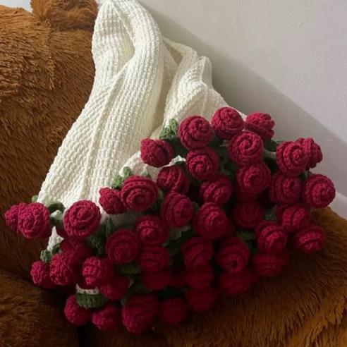 꽃다발이되는담요 꽃다발 담요 DIY 만들기 키트, 장미꽃 70cm, 1개