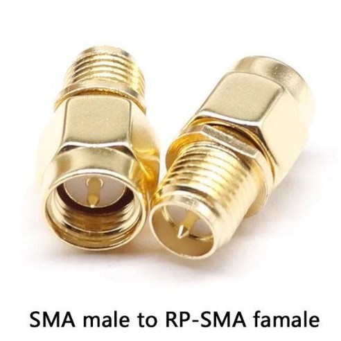 SMA Male to RP-SMA Female (양쪽 핀있음) 변환 커넥터, 1개