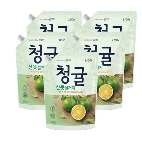 참그린 청귤 주방세제 리필 1kg 5개