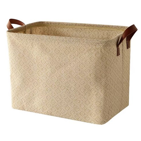 황마 의류 보관 바구니 38x 27 x 28 cm 보관 바구니 펠트 보관함 손잡이가있는 침실 사무실 옷장 용 접이식 주최자 상자, D
