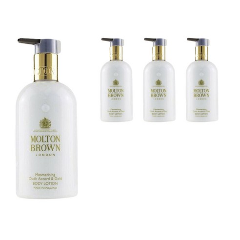 몰튼브라운 메스머라이징 아우드 어코드 & 골드 바디 로션, 4개, 300ml