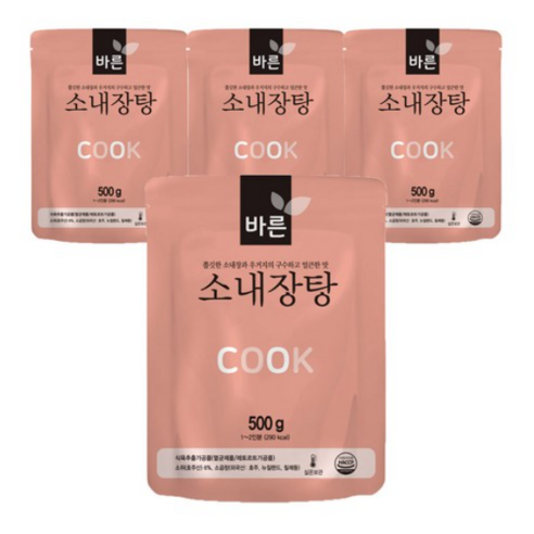 바른 소내장탕, 500g, 4개