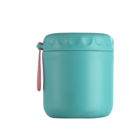 ANKRIC 물컵 스테인레스 스틸 절연 수프 컵 밀봉 누출 방지 컵 개인화 된 수프 컵 다기능 선물, 연한 초록색