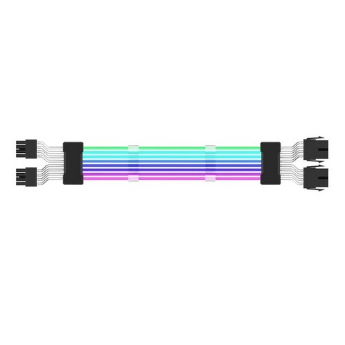 슬리빙케이블 RGB슬리빙케이블 2세트단 연장 케이블 컴퓨터 마더 보드 전원 공급 장치 라이트 라인 5v Argb, 02 2x8PIN luminous line