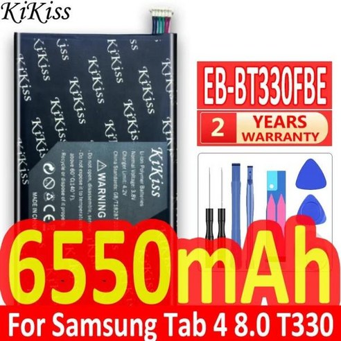 삼성 갤럭시 탭 4 용 대용량 배터리 8.0 SM T330 SM T331 T331C T335 태블릿 EB-BT330FBE 6550mAh 갤럭시탭4배터리