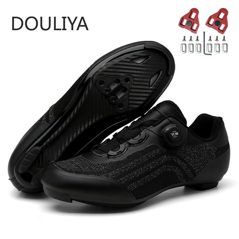 DOULIYA 여름 자전거 신발 MTB 또는 자전거 슈커 로드 선물 액세서리, 45(285mm), Black Road