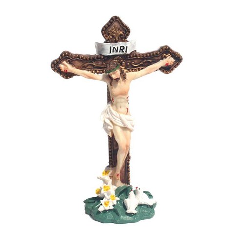 예수 십자가 종교 기도 가톨릭 서 있는 십자가 장식, 여러 가지 빛깔의, 수지