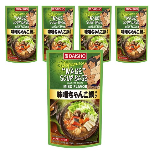 다이쇼 미소 창코 나베 스프, 5개, 750g