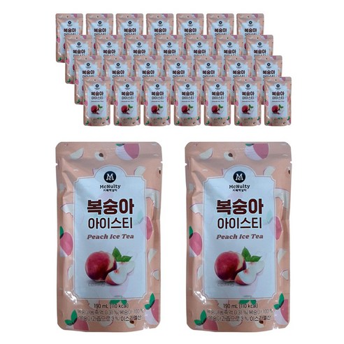 맥널티 복숭아 아이스티 190ml 30개