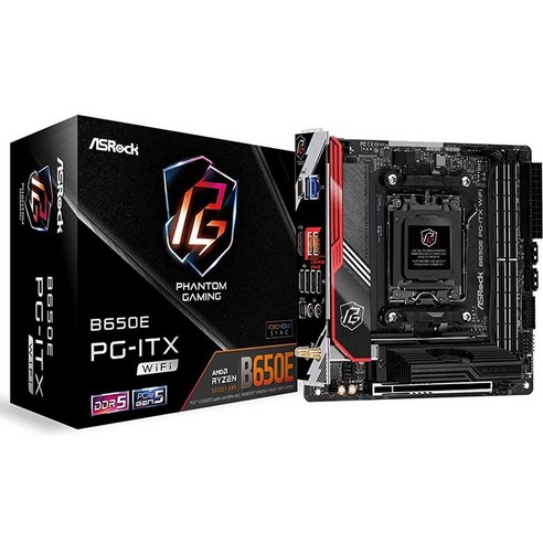 ASRock B650E PGITX WiFi AMD 라이젠 7000 시리즈 CPU호환 B650 미니 ITX 마더보드, Motherboard