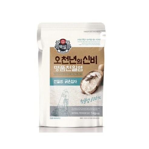 백설 오천년의 신비 명품천일염 굵은입자, 5kg, 1개
