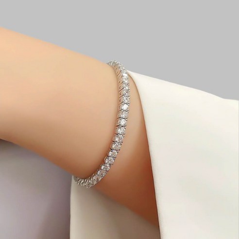 모이사나이트 테니스팔찌 5부 다이아 5mm 체인 명품 팔찌 랩다이아 랩그로운다이아몬드 로즈골드 옐로골드 화이트골드