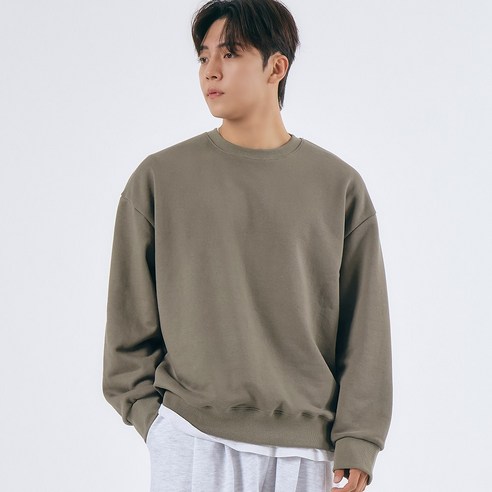 엘엑스티 남자 맨투맨 오버핏 무지 헤비쭈리 720g 면100% 국내생산
