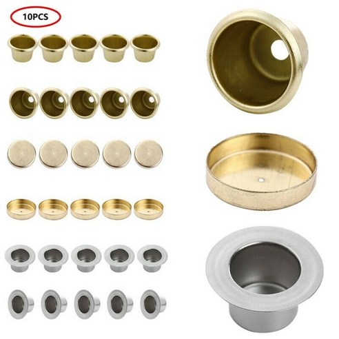 10Pcs 황동 도금 캔들 컵 금속 캔들 그릇 표준 테이퍼 왁스, 유형 B