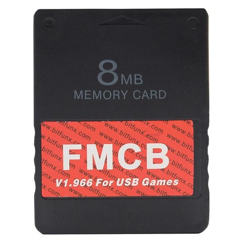 메모리 카드 고속 레트로 비디오 게임 USB HDD 게임 PS2 콘솔용 USB 디스크 또는 하드 디스크에서 게임 실행 더, 3x2cm, 8MB, 플라스틱