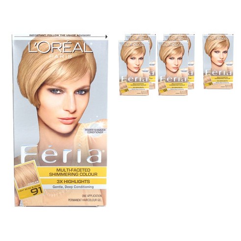 로레알파리 페리아 퍼머넌트 헤어 컬러 젤, Light Beige Blonde, 6개